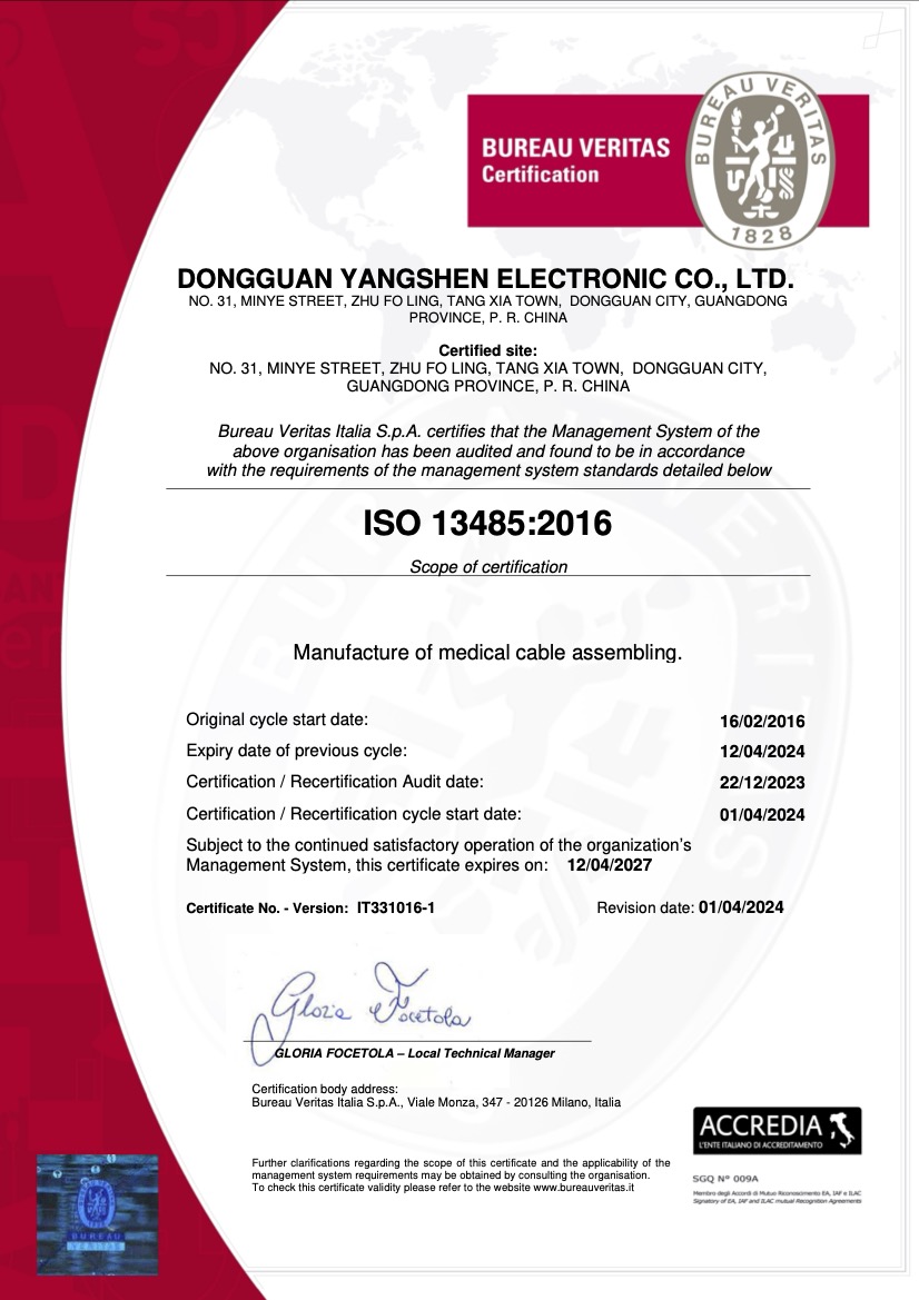 EN ISO 13485 2016 (2024.4.13 to 2027.4.12)